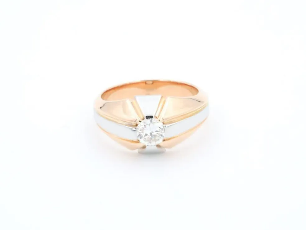 Bague Solitaire Or rose Diamant