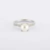 Bague Solitaire Perle et diamants