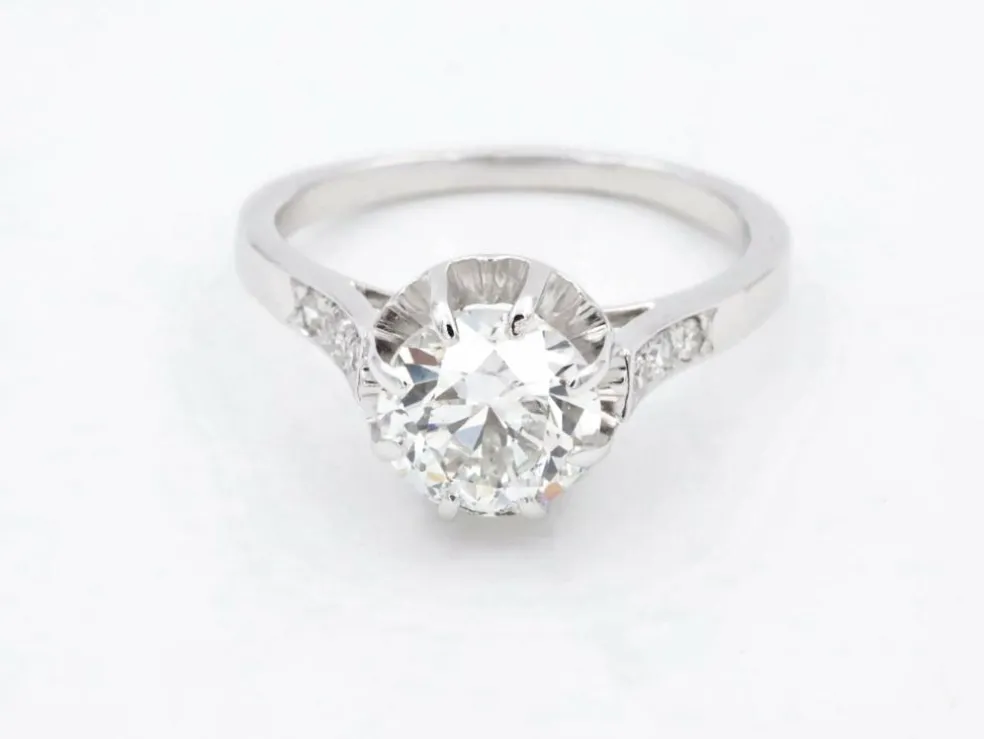 Bague Solitaire Platine Diamant