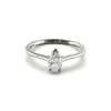 Bague solitaire platine diamant 0,45 ct