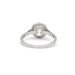 Bague Solitaire Platine Diamant taille coussin 2.45ct