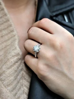 Bague Solitaire Platine Diamant