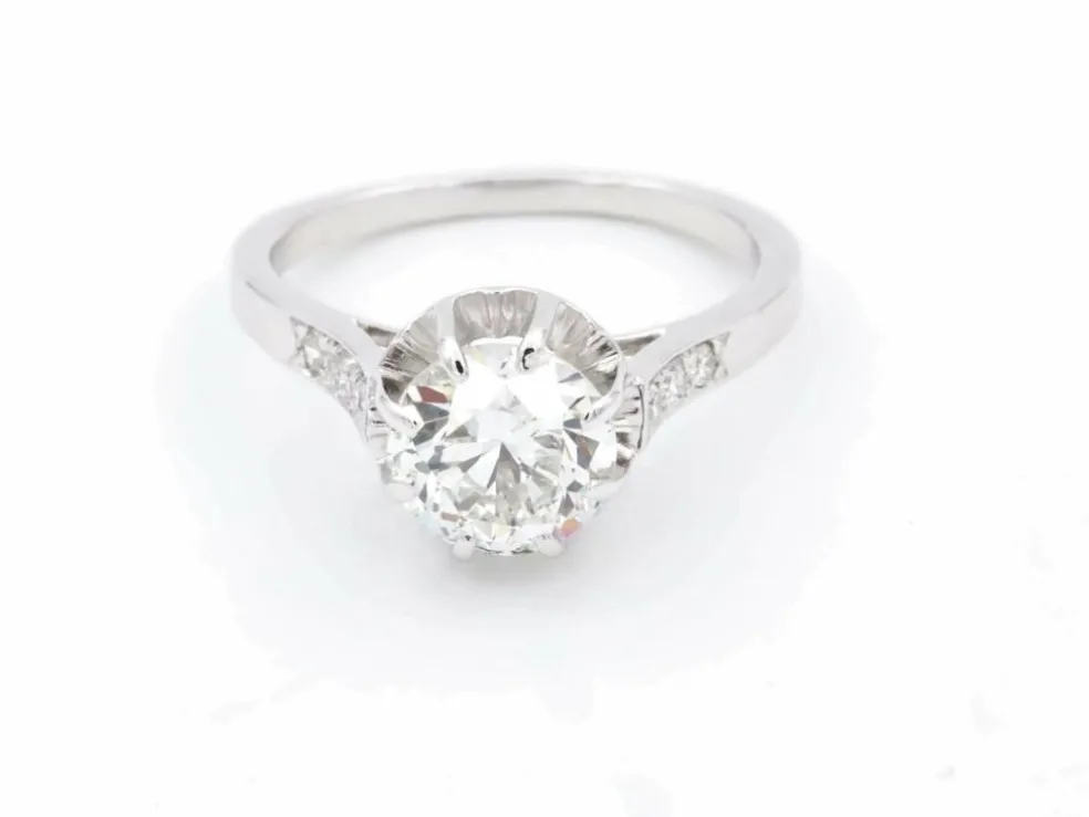 Bague Solitaire Platine Diamant