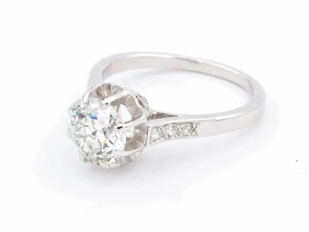 Bague Solitaire Platine Diamant