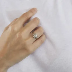 Bague solitaire platine et diamant
