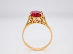 Bague Solitaire Rubellite