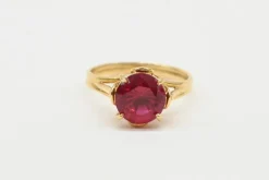 Bague Solitaire Rubellite