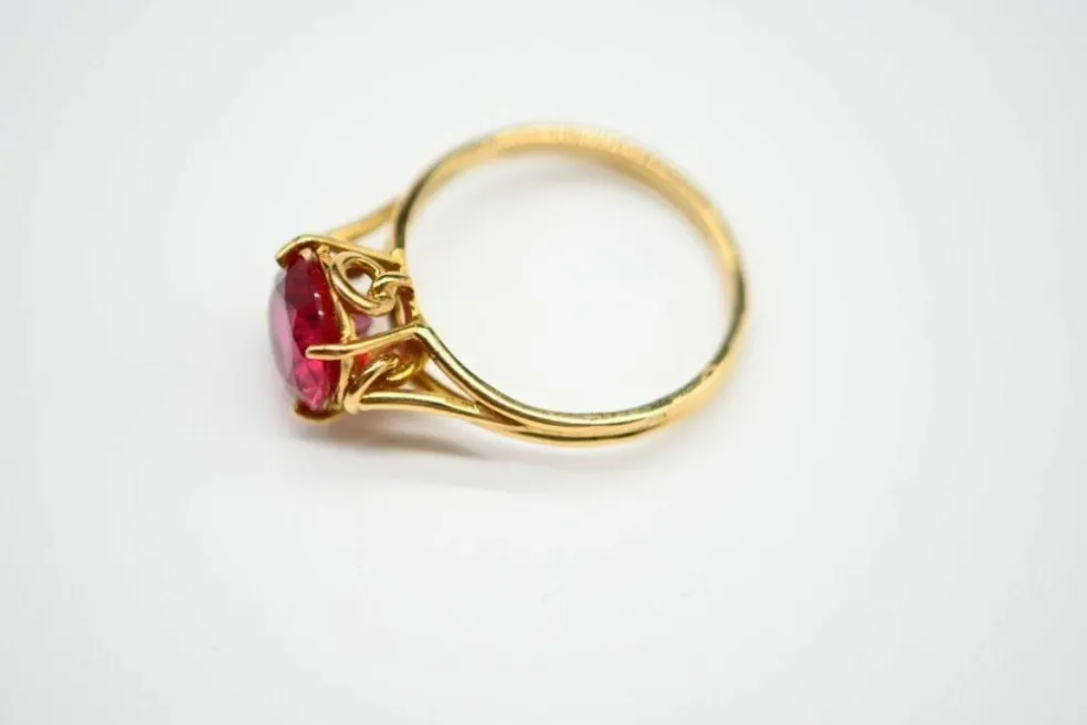 Bague Solitaire Rubellite
