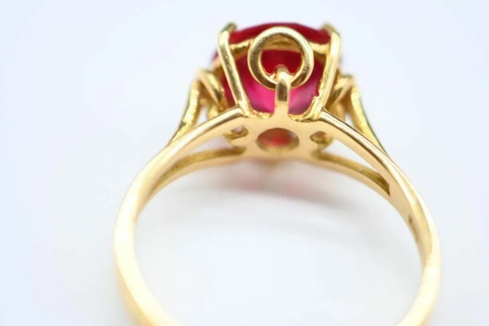 Bague Solitaire Rubellite