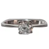 Bague Solitaire Sur Or Blanc