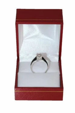 Bague Solitaire Sur Or Blanc