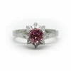 Bague Solitaire Tourmaline Rose