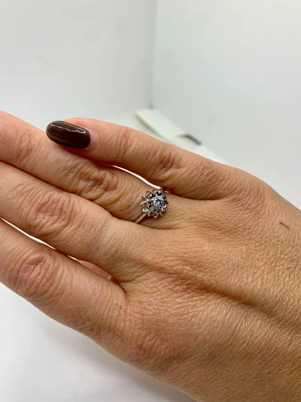 Bague solitaire vintage