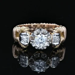 Bague solitaire vintage diamant