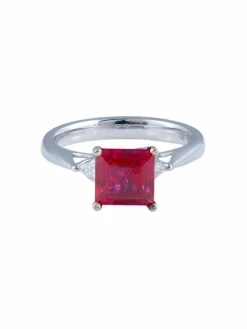 Bague Spinelle rouge Diamants