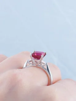 Bague Spinelle rouge Diamants