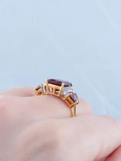 Bague Spinelle rouge Diamants