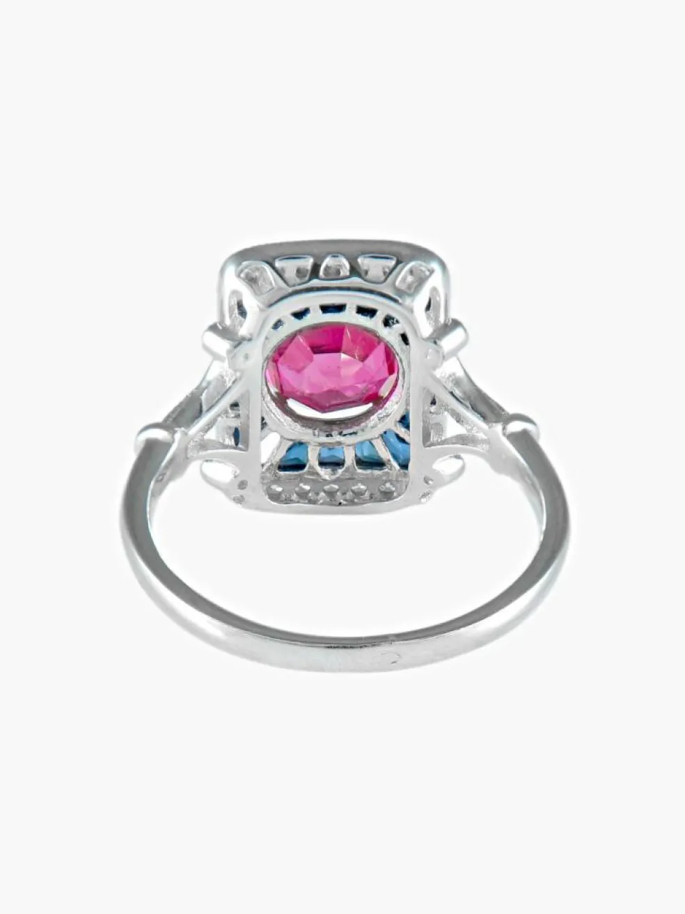 Bague Spinelle Saphirs Diamants