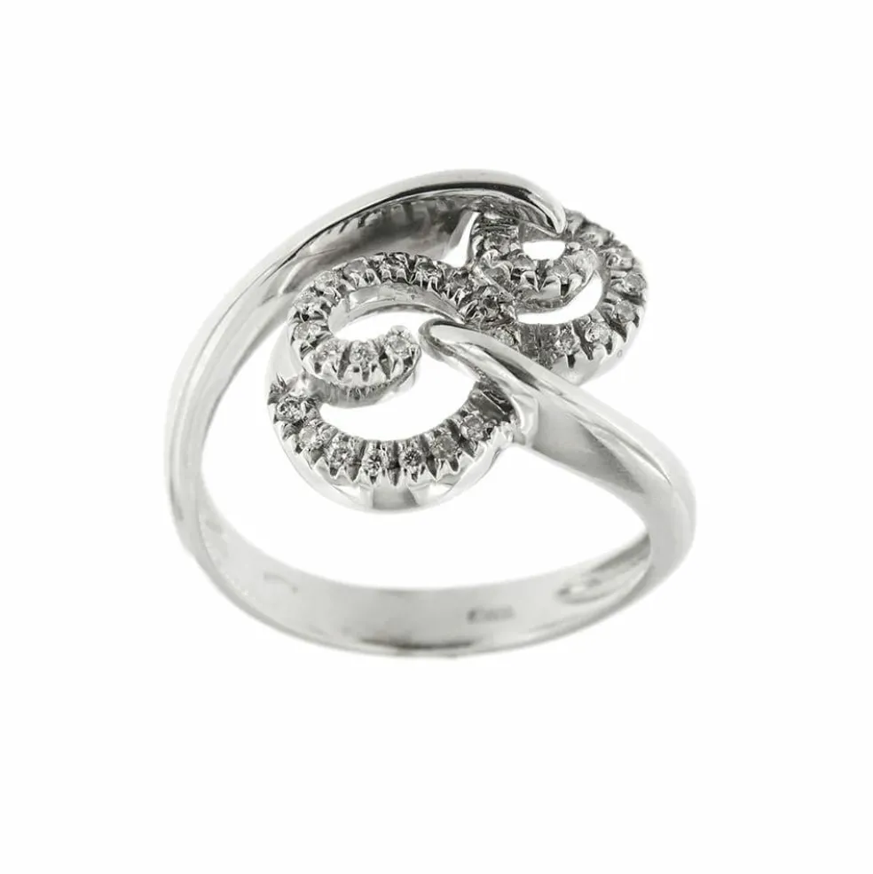 Bague spirale avec diamants