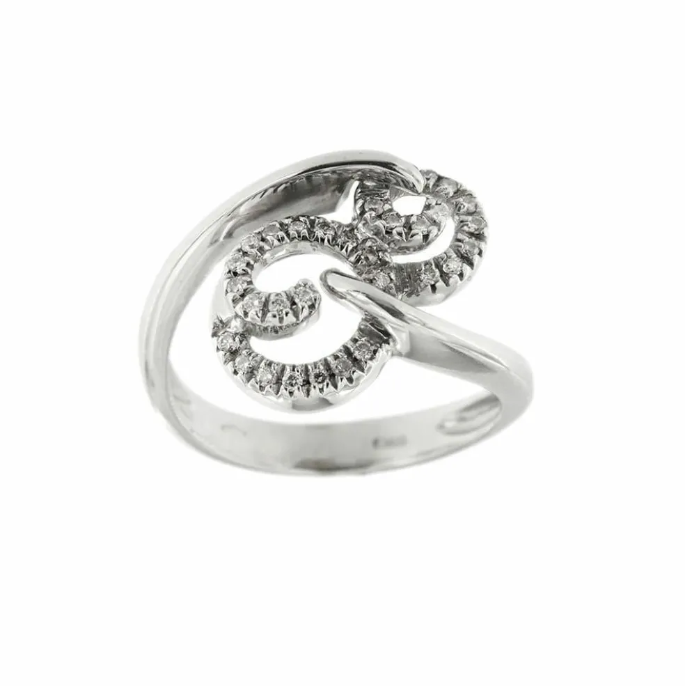 Bague spirale avec diamants