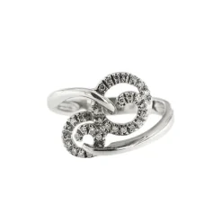 Bague spirale avec diamants