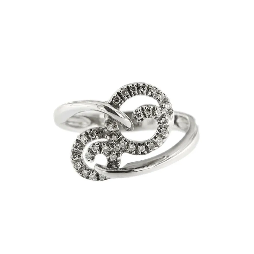 Bague spirale avec diamants