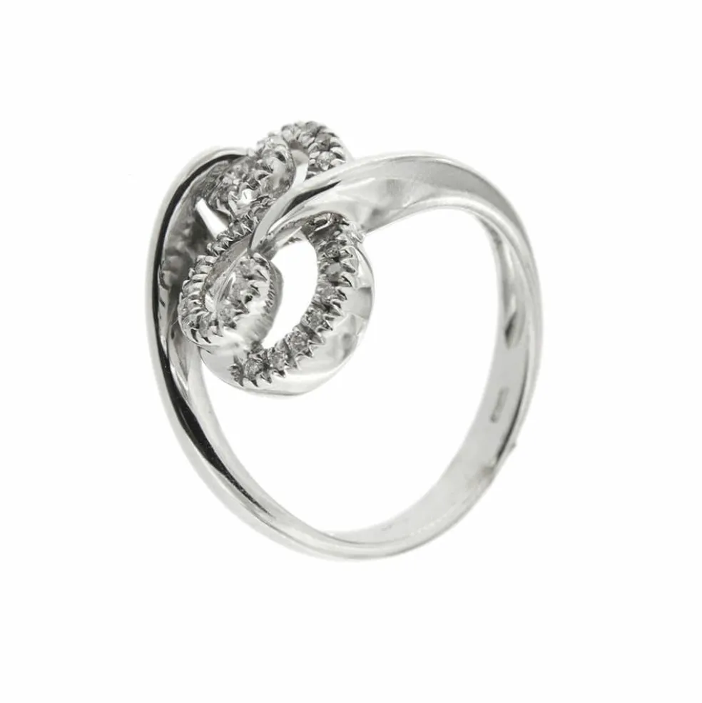 Bague spirale avec diamants