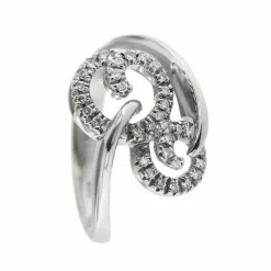 Bague spirale avec diamants