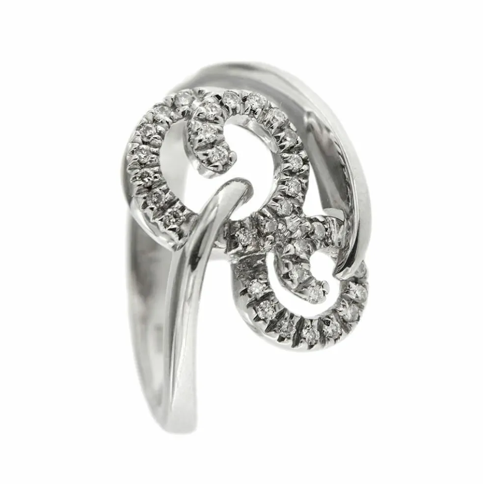 Bague spirale avec diamants