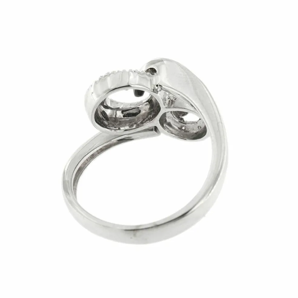 Bague spirale avec diamants