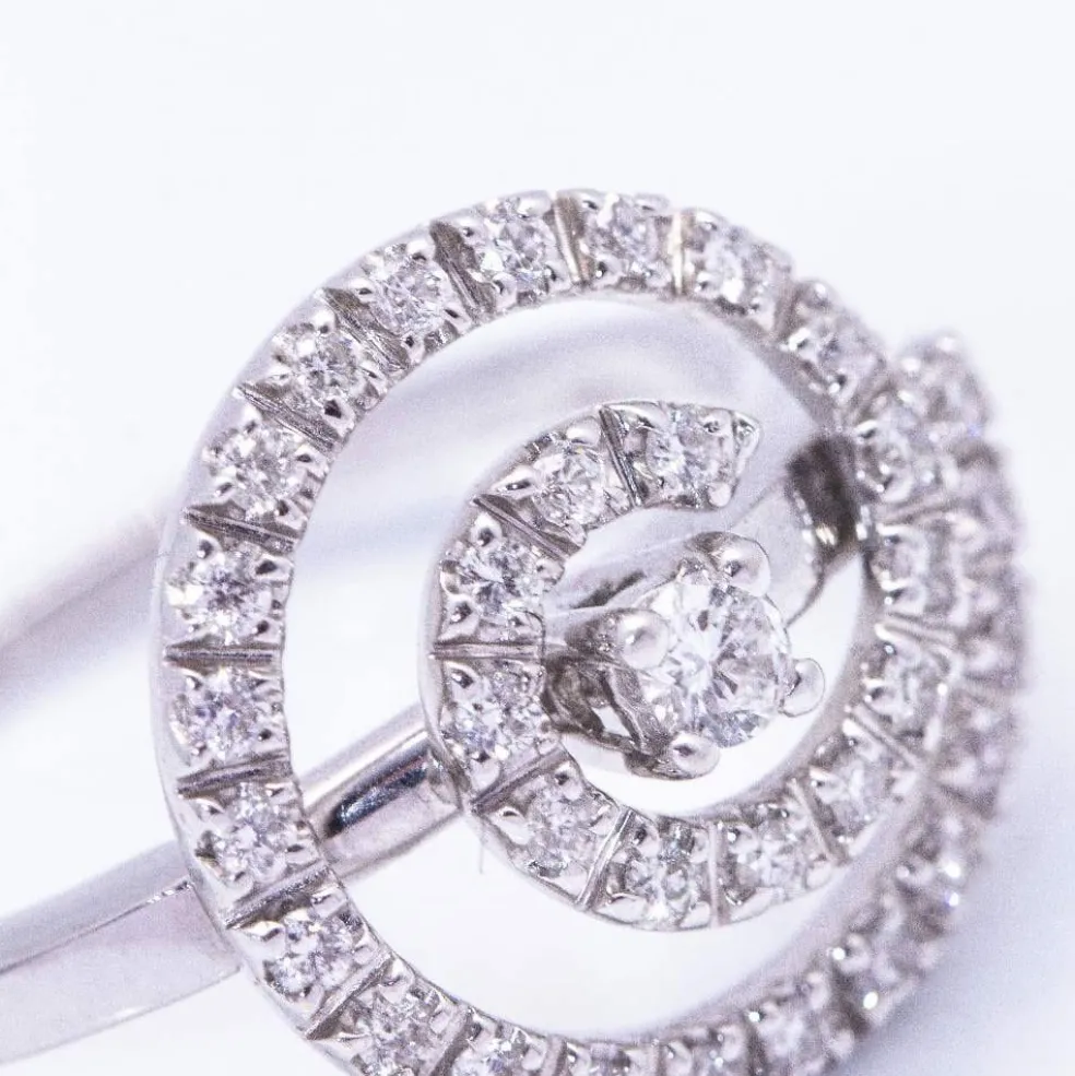 Bague spirale Or blanc Diamant