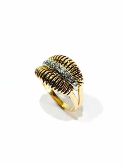 Bague Spirales or et Diamants