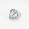 Bague style années 30 or blanc diamants