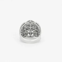 Bague style années 30 or blanc diamants