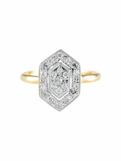 Bague style Art Déco Diamants