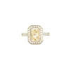 Bague Style Art Déco diamants et saphir jaune