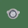 Bague Style Art Déco Diamants Saphirs