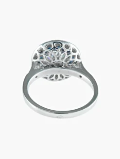 Bague style Art Déco diamants et saphirs