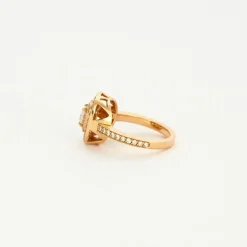 Bague style Art Déco diamant coussin 0,50 carat