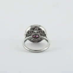 Bague style Art Déco Diamants et Rubis