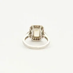 Bague Style Art Déco diamants et saphir jaune