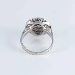 Bague Style Art Déco Diamants Saphirs