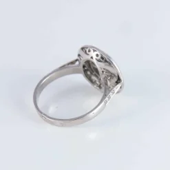 Bague Style Art Déco Diamants Saphirs