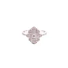 Bague style art déco en or blanc 18 carats et diamants