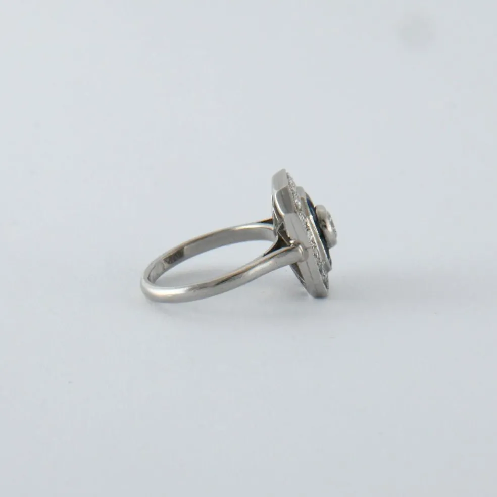 Bague style Art Déco Saphirs Diamants