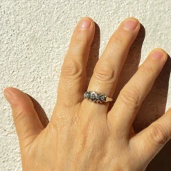 Bague Style Jarretière 5 Diamants