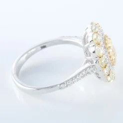 Bague style Marguerite Diamant jaune et diamants