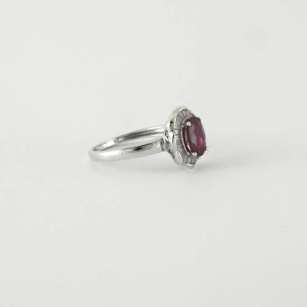 Bague style Marguerite Rubis Diamants