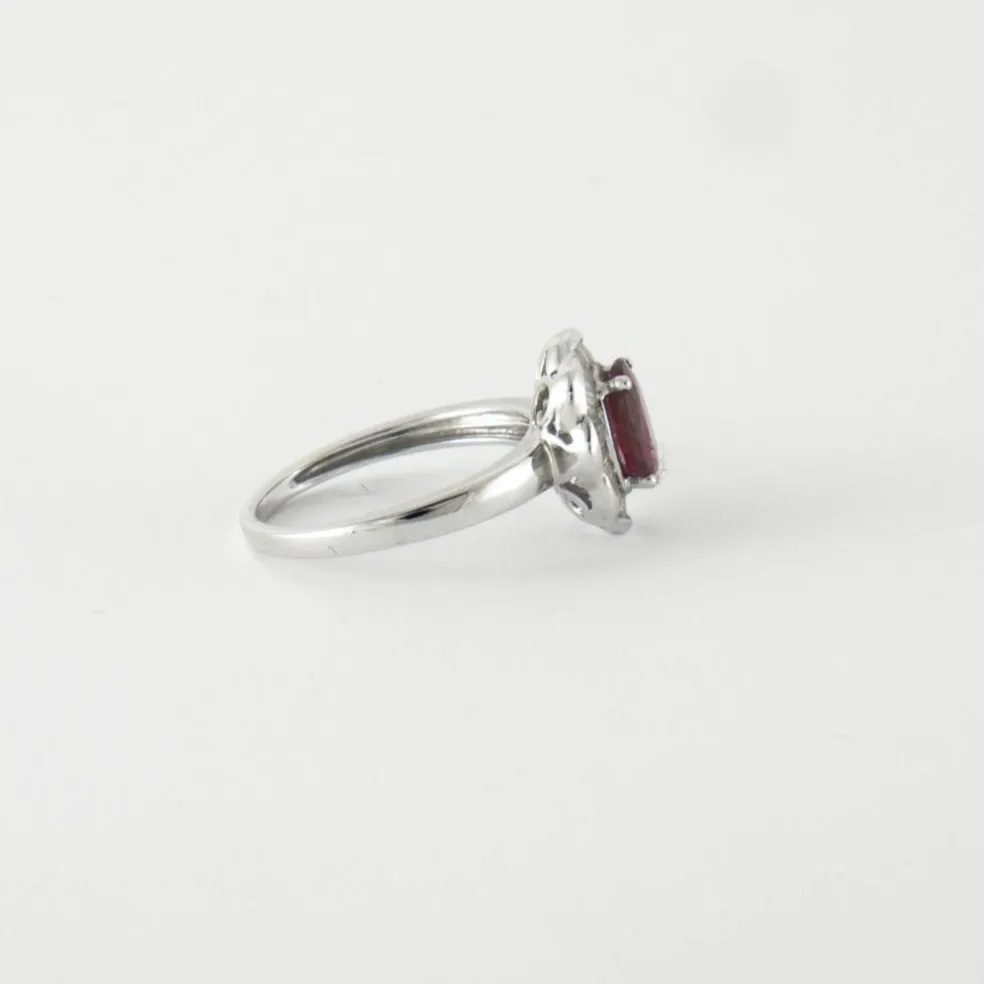 Bague style Marguerite Rubis Diamants