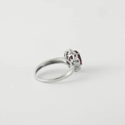 Bague style Marguerite Rubis Diamants